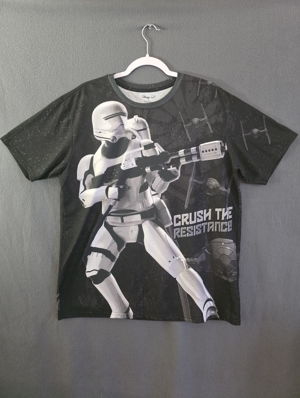 Large Disney Store Star Wars Crush The Resistance All Over Print Tee Shirt